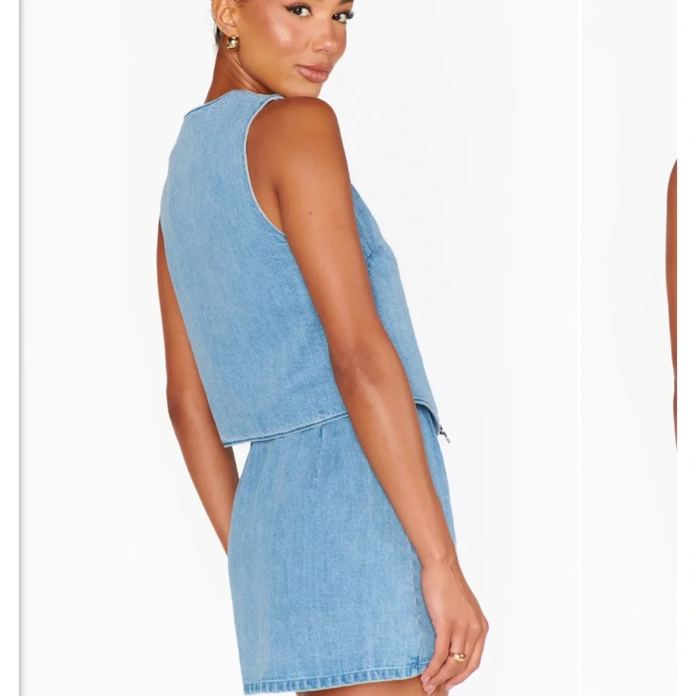 Show Me Your MuMu Denim Skort - Picture 3 of 12